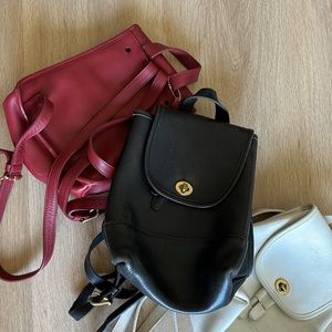 Black coach mini backpack